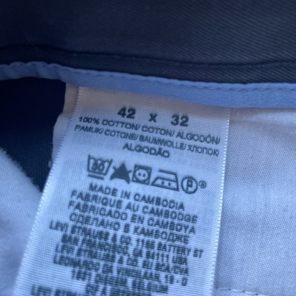 Dockers Relaxed Fit Men’s Pants 42x32 Dark Gray 100% Cotton - Picture 6 of 7